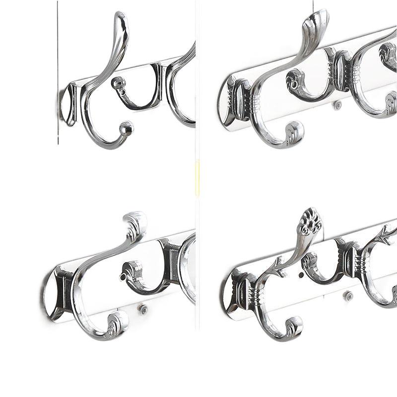 壁掛けフック ステンレス 粘着式 ドアフック ハンガーラック コート掛け 帽子掛け キッチン バスルーム 玄関収納