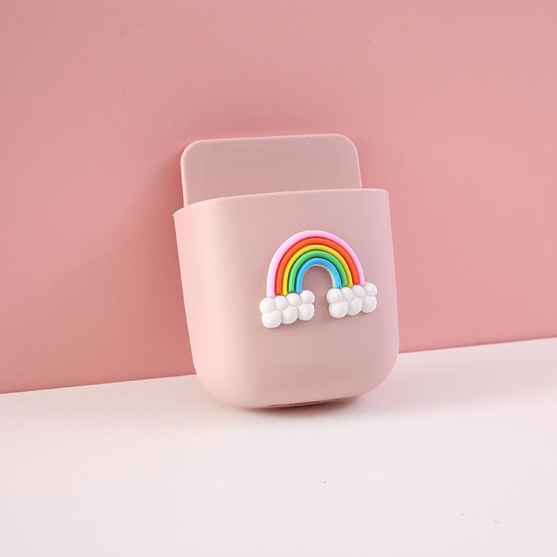 収納ラック レディース かわいい リモコン 携帯電話 文具 化粧ブラシ 壁掛け 収納ケース レインボー サボテン デイジー うさぎ イチゴ 犬