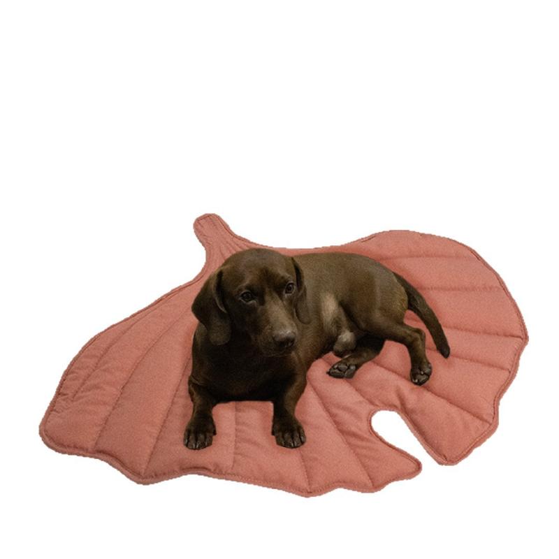 ペット用マット レディース メンズ 小型犬 猫 兼用 フロアマット 接触冷感 北欧風 銀杏 葉 かわいい パープル ピンク イエロー グリーン