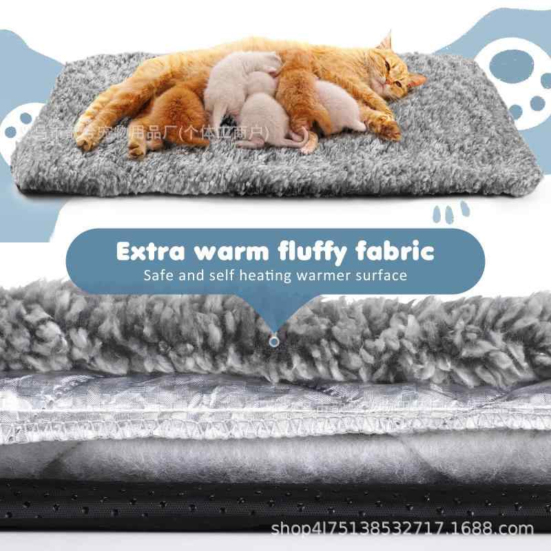 ペット用ベッド マット 犬 猫 秋冬 ケージ用 深グレー 洗える 暖 布製 46×61cm 48×70cm(x100)