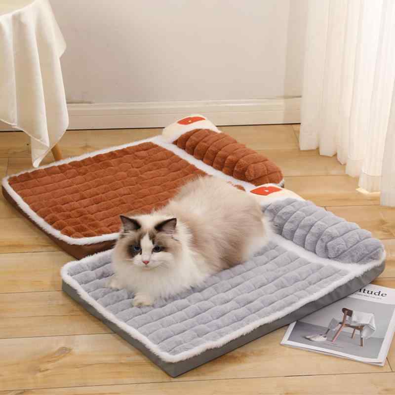 ペット用ベッド 猫 犬 ベッド クッション ペットハウス あったか 暖か ふわふわ 柔らかい 快適 ぐっすり眠れる 四季 南米 東南アジア グリーン グレー コ...