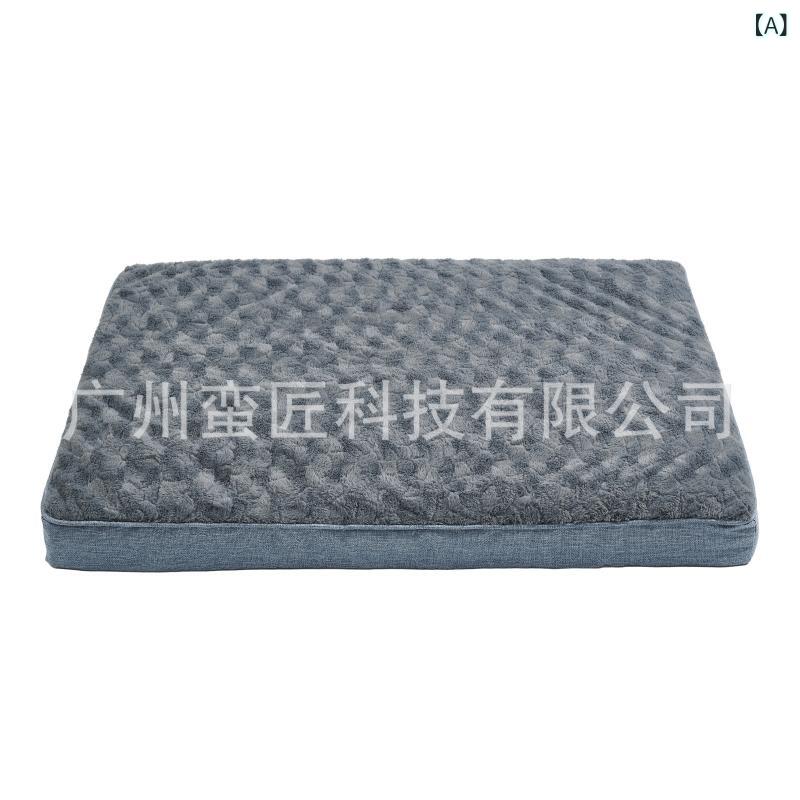 ペット用マット 犬 猫 テディ ゴールデンレトリバー 秋冬 ペット用品 25D低反発 洗える クッション 座布団 深グレー(x10)