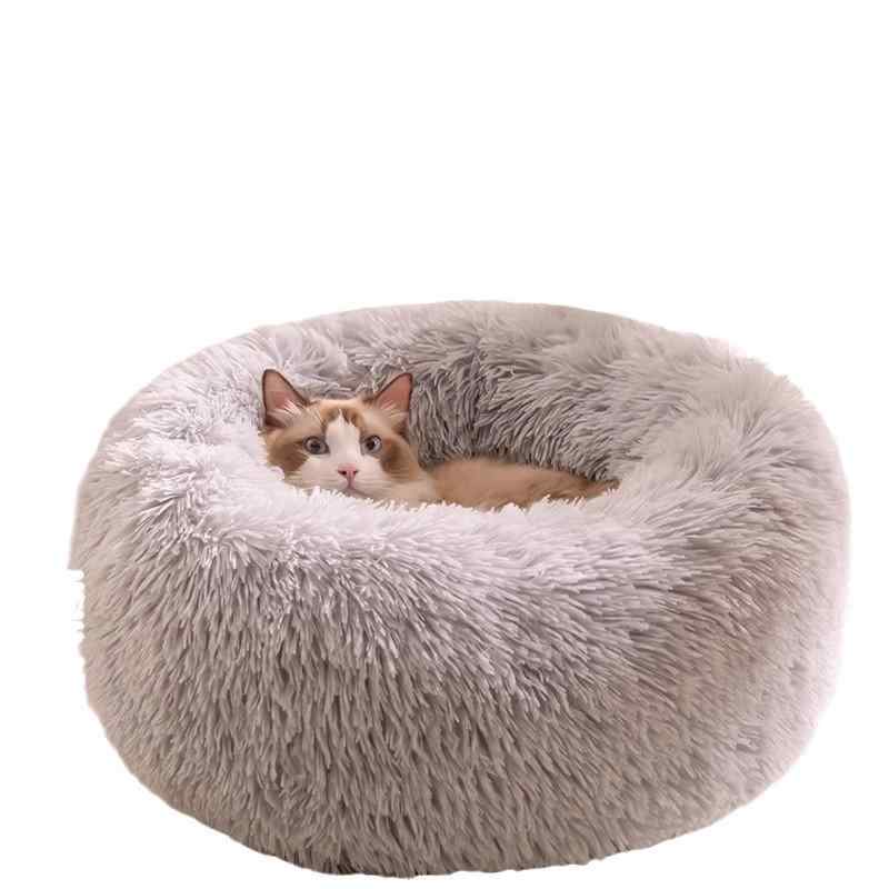 猫用ベッド 冬用 あったか ペットベッド 犬用ベッド 長毛 暖かい ふわふわ クッション 猫 小型犬 ペット用品 グレー ピンク グリーン(x2)