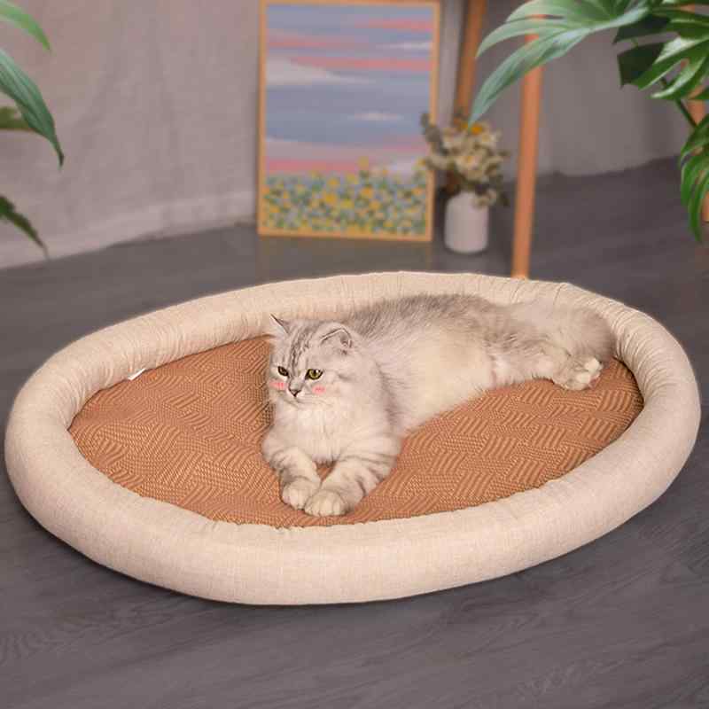 ペットベッド 猫用 犬用 夏用 クールマット 涼感マット 室内 天藍 グレー ベージュ ピンク S M L XL プラスチック