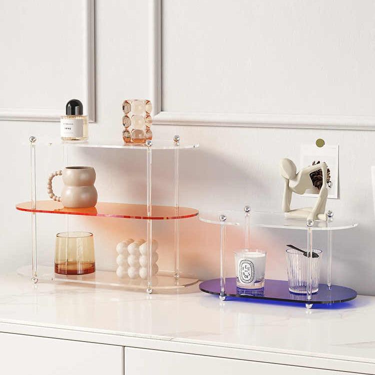 収納ラック レディース アクリル製 コスメ収納 小物収納 デスク上置棚 ディスプレイラック 大容量 宝石緑