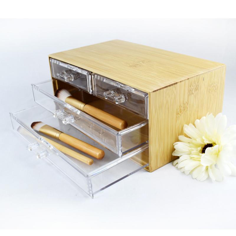 ジュエリーボックス レディース 竹製 木製 アクセサリーケース 引き出し付き 蓋付き 大容量 防塵 卓上 国内Home かわいい