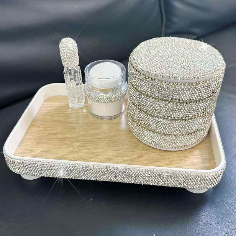 小物入れ レディース メンズ ジュエリーボックス 豪華 キラキラ ラインストーン 大容量 アクセサリーケ..