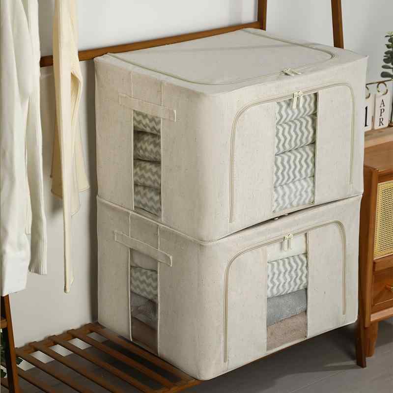 収納ボックス レディース メンズ 天山綿麻 折りたたみ 衣類収納ケース 防塵 100L 大容量 布製 ランドリ..