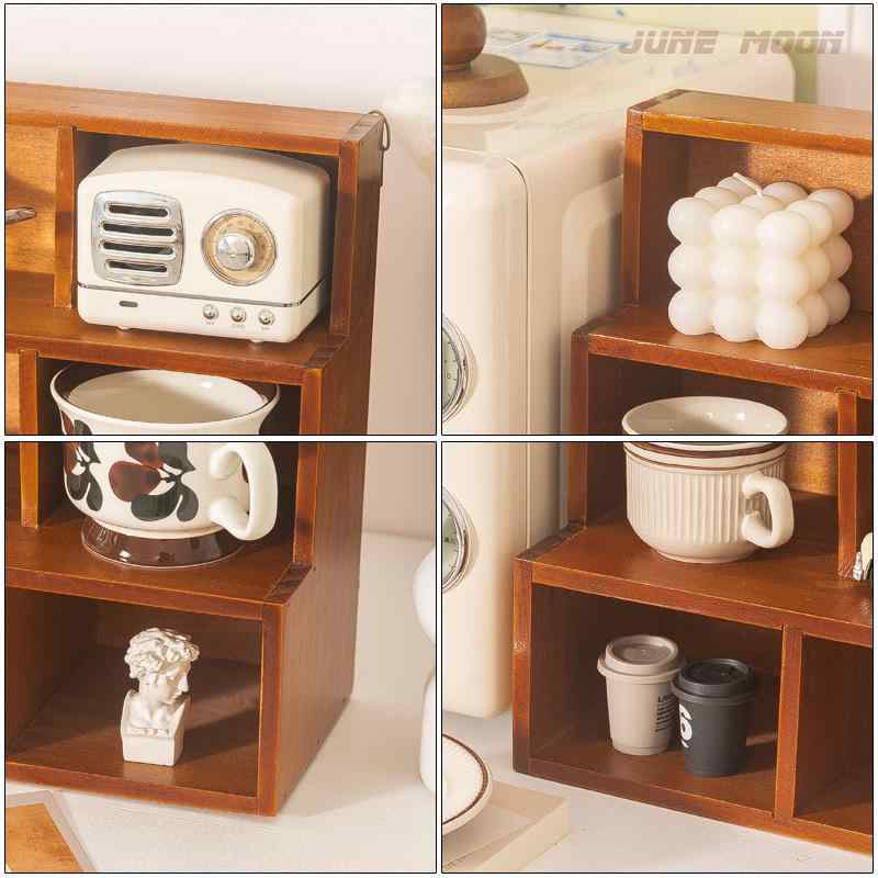 収納ケース 壁掛け 香水 アクセサリー 小物入れ 展示棚 木製 レトロ 水筒 グラス 食器棚 大容量 卓上 ..