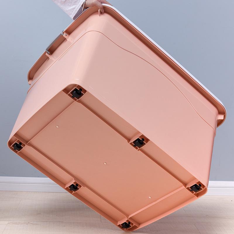 収納箱 大型 キャスター付き プラスチック製 衣類 おもちゃ 書類 整理ボックス 50L 80L 120L 170L 250L アイボリー クリスタルブルー ピンク ミントグリーン