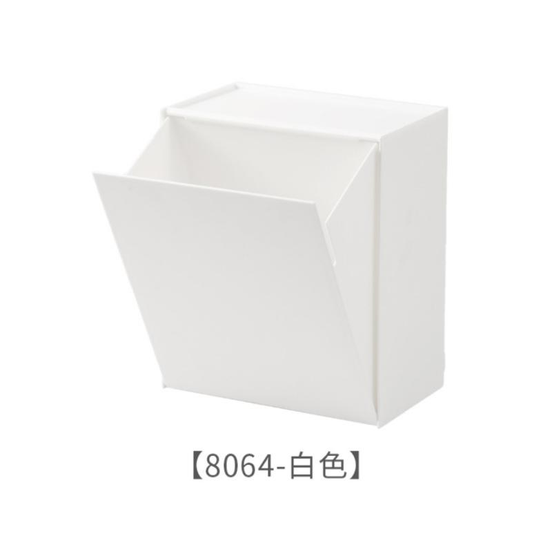 収納ボックス レディース メンズ 壁掛け ティッシュ ゴミ袋 小物入れ 多機能 浴室 洗面所 プラスチック 大容量 ホワイト グレー(x12)