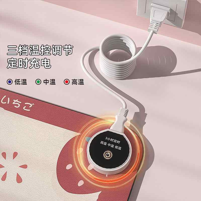 マウスパッド レディース メンズ デスクマット 大判サイズ 暖房 あったかグッズ オフィス用 60×36cm 80×33cm PUレザー かわいい 卓上