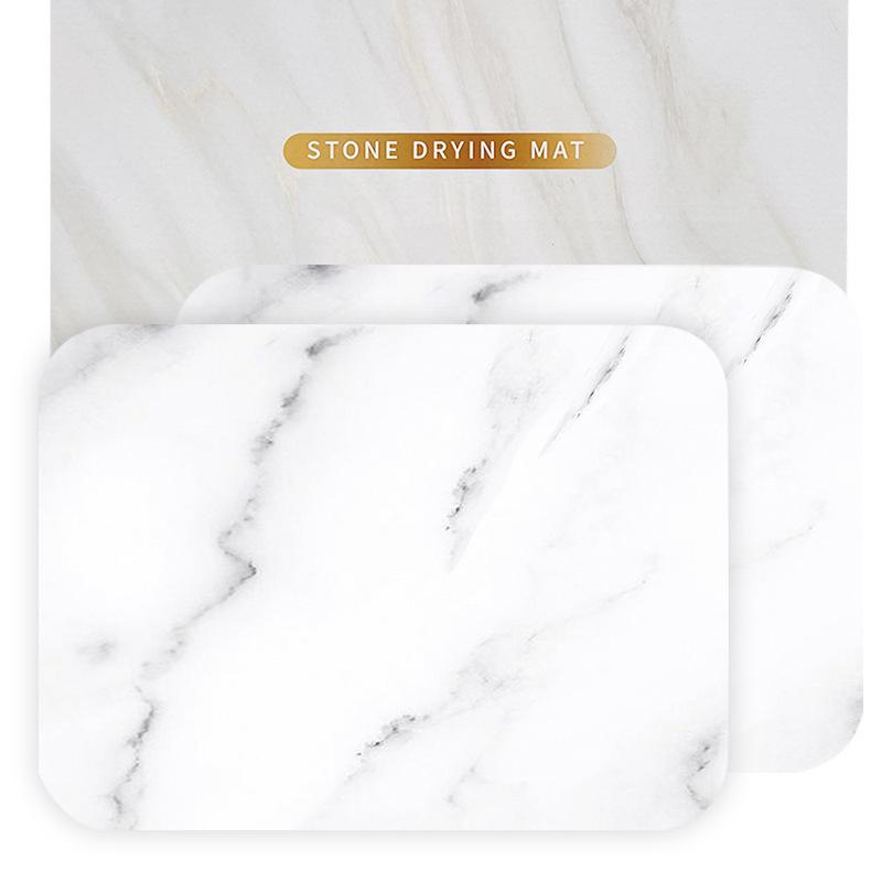 キッチン用品 珪藻土 乾燥マット 2枚セット 食器 水切りマット 30×40cm 大理石風 ストーンプレート 吸水 速乾(x10)