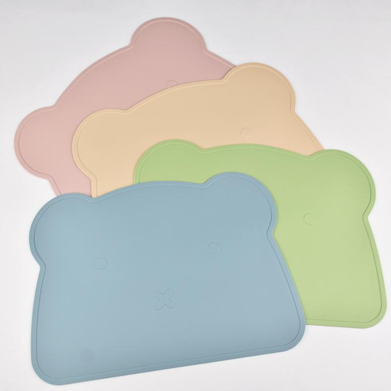 子供用食器 ベビー キッズ シリコン製 ランチョンマット 離乳食 滑り止め 撥水 撥油 断熱 アボカドグリ..