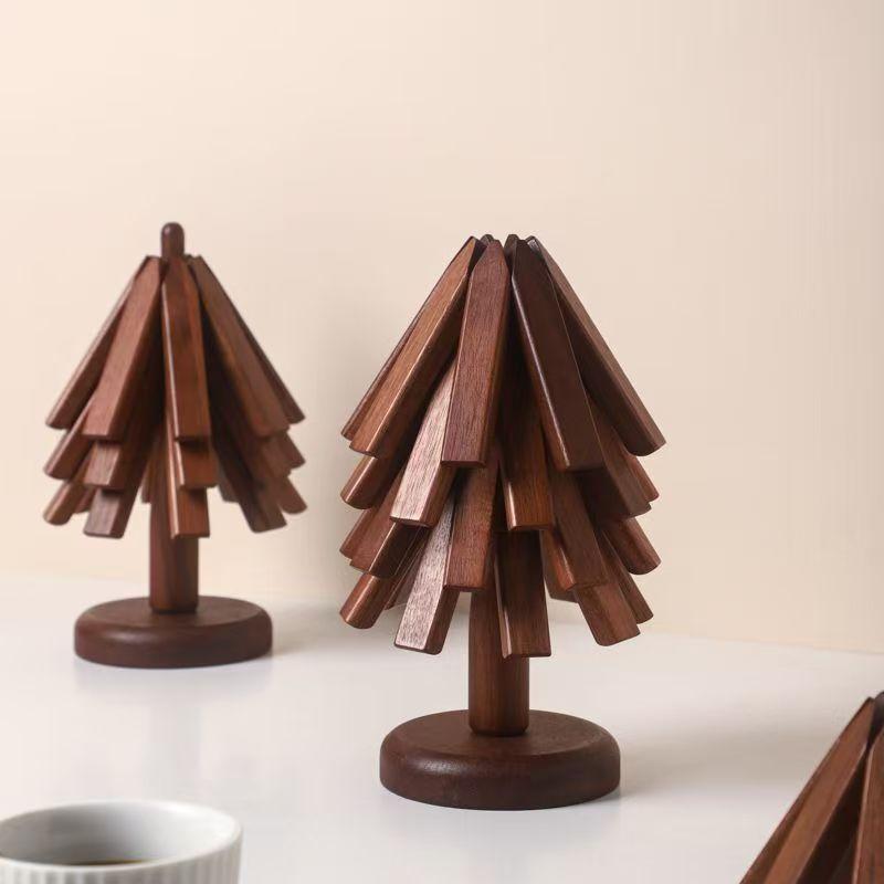 断熱パッド おしゃれ木製コースター 豪華 耐熱 ランチョンマット 鍋敷き 実木 ウッド あったか 北欧風 シンプル 長方形