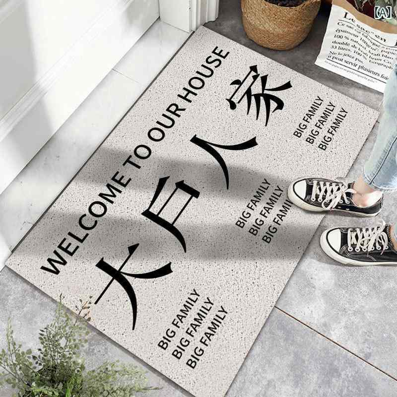 玄関マット PVC インスタ風 滑り止め付き 土落とし スクレーパーマット 方形 水洗い可能 40 60cm 45 70..