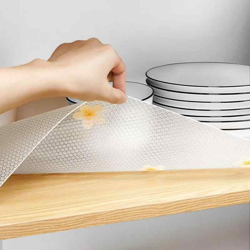 キッチンマット 防カビ 防油 傷防止 汚れ防止 EVA ずれにくい 厚手 柄 桜柄 防水 防湿 食器棚 キャビネ..