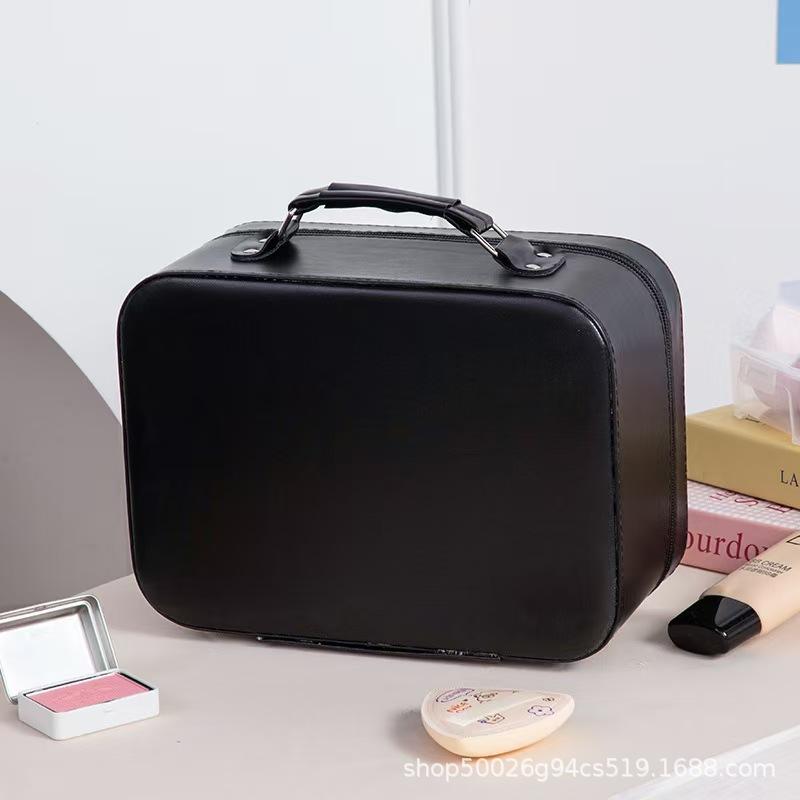 化粧ポーチ 小型 ライト付き ミラー付き 菱格 大容量 手提げ 持ち運び 便利 多機能 メイクボックス 収納ケース パステルカラー かわいい PUレザー 旅行用 普段使い