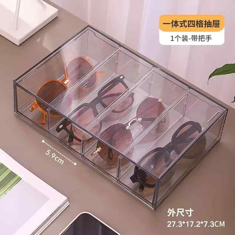 収納ケース レディース アクリル製 デスクオーガナイザー 透明 卓上収納ボックス 口紅 化粧品 文房具 小物入れ 引き出し付き 防塵 重ね置き可能 寝室 居間(x2)