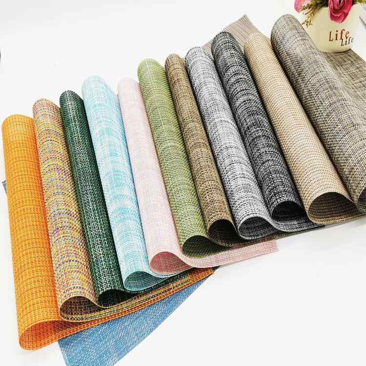 ランチョンマット 8枚セット PVC 断熱マット プレースマット 正方形 30*45cm アマゾン 無地 モダン シンプル(x2)