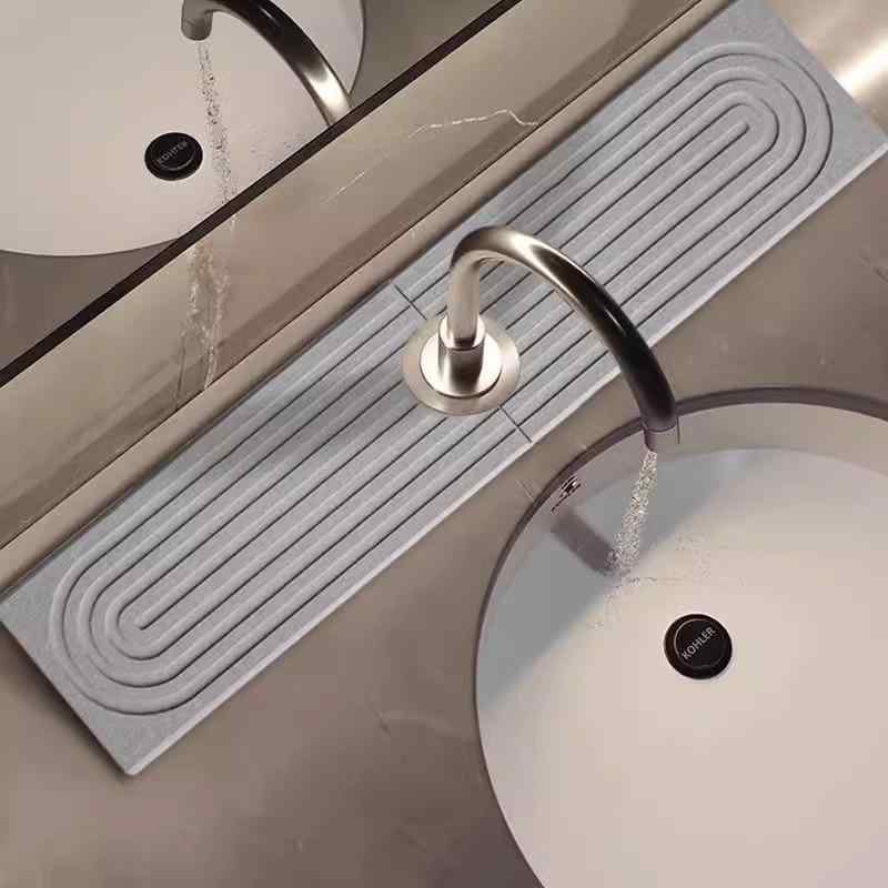 吸水マット 珪藻土 キッチン 洗面台 浴室 速乾 水切り マット 無地 ホワイト グレー 楕円 長方形