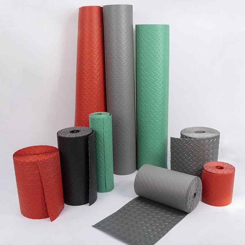 マット PVC 牛筋 玄関マット キッチン 階段 防水 銅銭模様 ヘリンボーン 滑り止め 屋外 グレー系