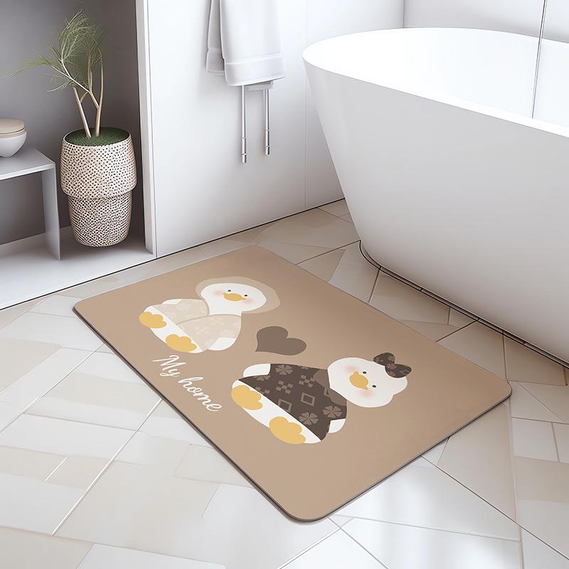 マット レディース バスマット 浴室 玄関 ドアマット 吸水 滑り止め 転倒防止 速乾 洗濯不要 お手入れ..