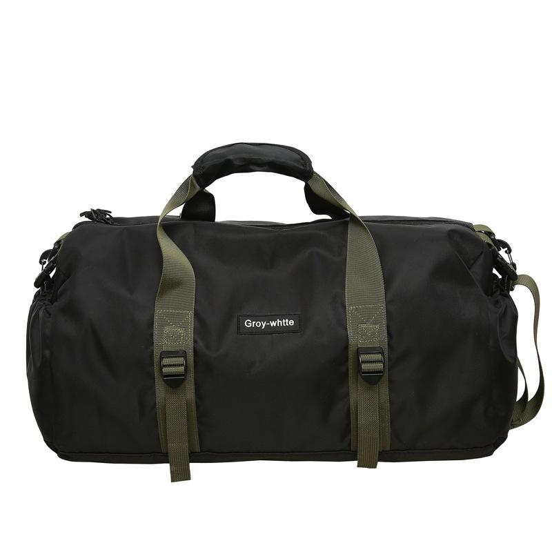 ヨガバッグ 男女兼用 ヨガマット収納可能 撥水 ナイロン製 スポーツバッグ 軽量 旅行 鞄 ブラック 黒