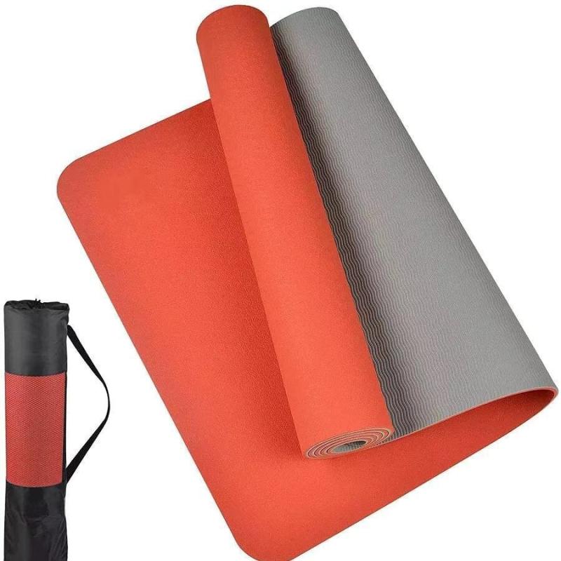 ヨガマット TPE製 厚さ6mm エクササイズマット トレーニングマット スポーツマット 軽量 ピラティスマ..