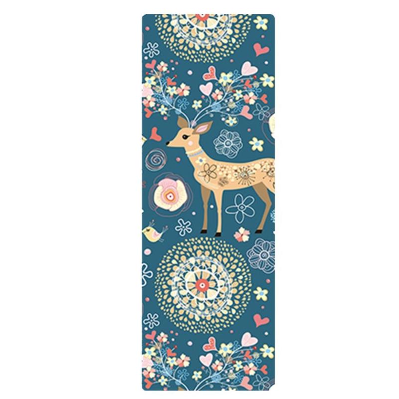 ヨガマット レディース 鹿皮 幾何学模様 トレーニング エクササイズ 軽量 滑り止め 吸水性 ヨガ ピラテ..