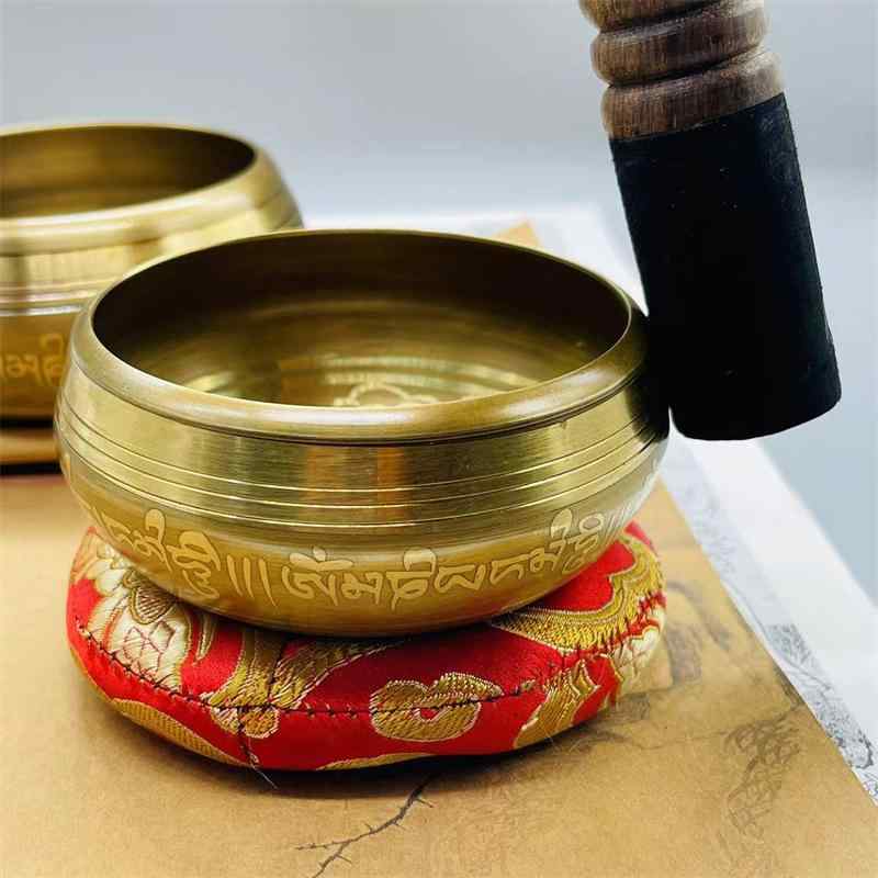 仏具 仏音碗 ヨガ 瞑想 ヒーリング シンギングボウル 楽器 銅製 チベット 密教 マッサージ リラックス ..