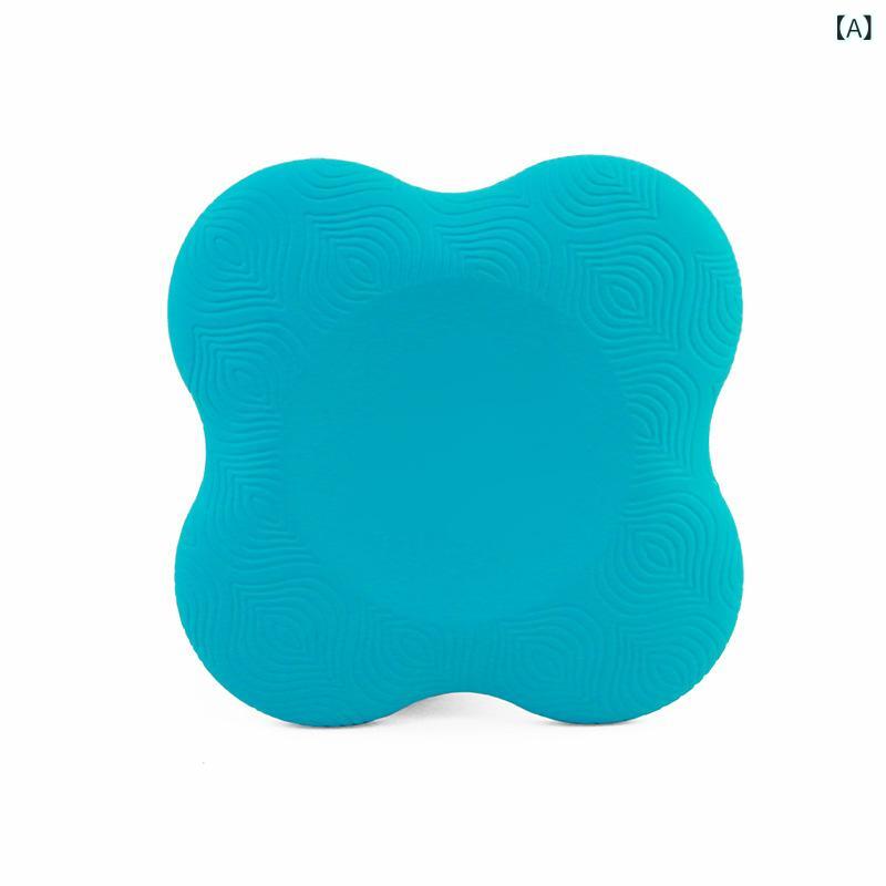 ヨガマット 膝当て 肘当て PU素材 クッション 衝撃吸収 トレーニング エクササイズ 湖色 水色 ピンク ..