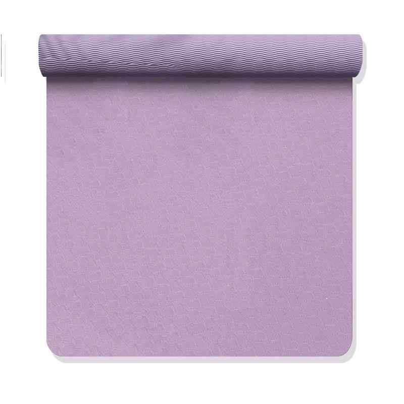 ヨガマット 大きめサイズ 厚手 幅広 滑り止め エクササイズマット トレーニングマット ダンスマット 防音 衝撃吸収 フロアマット 200cm×100cm TPE素材 無地 パープル ピンク グレー ブルー