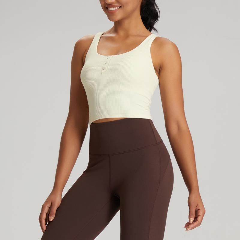 スポーツブラ レディース ウィメンズ 女性用 運動着 ヨガウェア ランニング 健身 背心 ノースリーブ 接触冷感 吸湿速乾 無地 骨白 黒 桃色