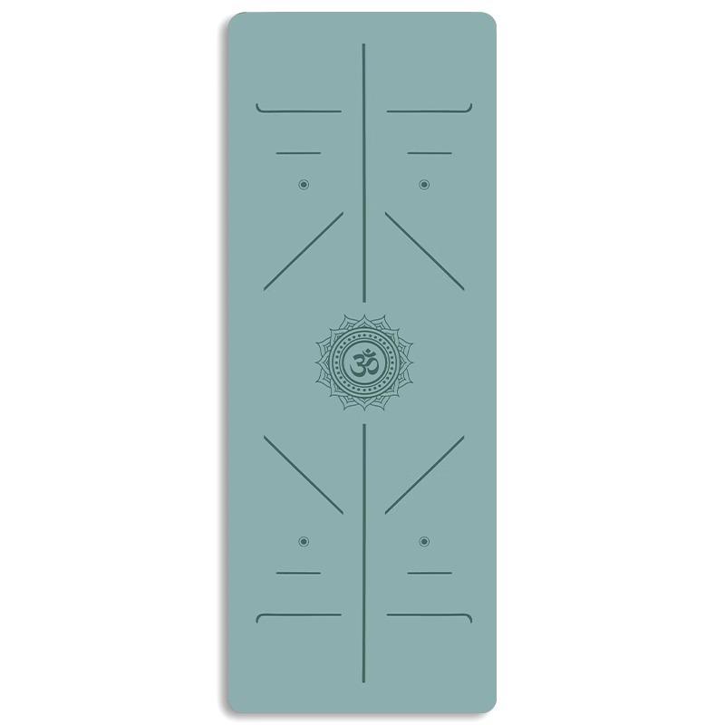 ヨガマット レディース PU 土豪 クッション ゴム 防滑 衝撃吸収 静音 フィットネス 183cm×68cm ブラッ..