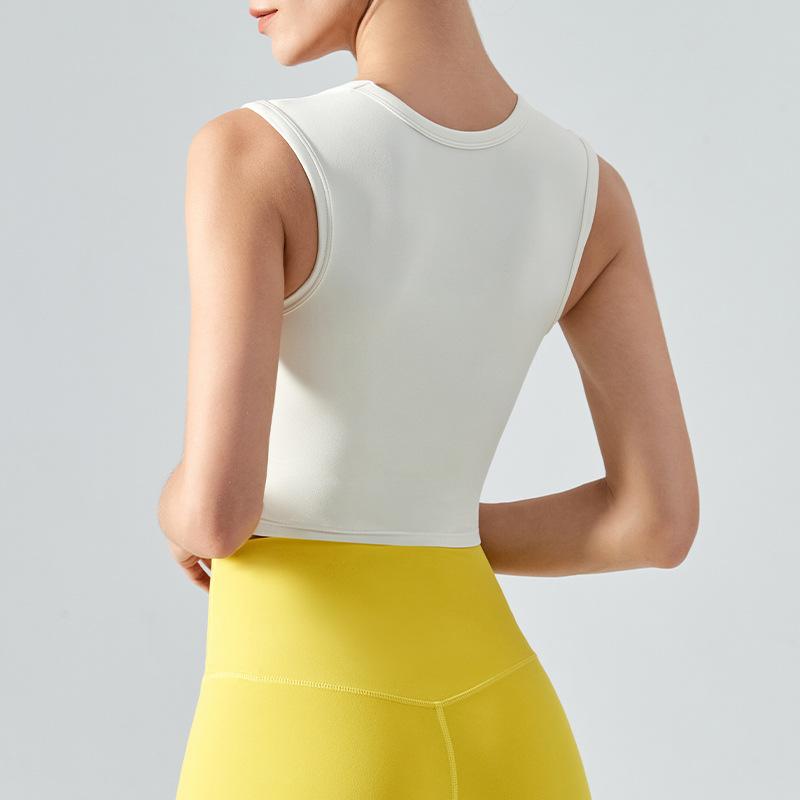 スポーツブラ レディース ヨガウェア タンクトップ スクエアネック 高弾性 接触冷感 薄手 通気性 ブラパッド付き キャミソール ランニ..