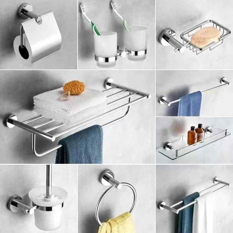 毛巾ラック 壁掛け ステンレス 浴室収納 棚 T型 ダブル シングル ラウンドタオルリング ペーパーホルダ..