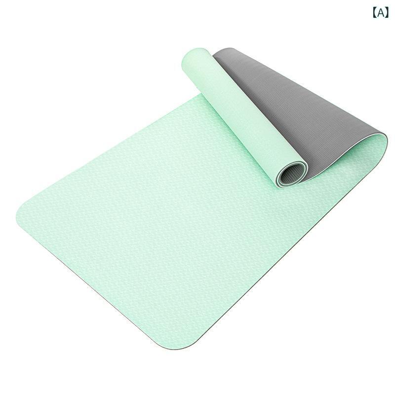 ヨガマット 幅広 厚手 TPE 滑り止め エクササイズマット トレーニングマット ダンスマット 衝撃吸収 ス..