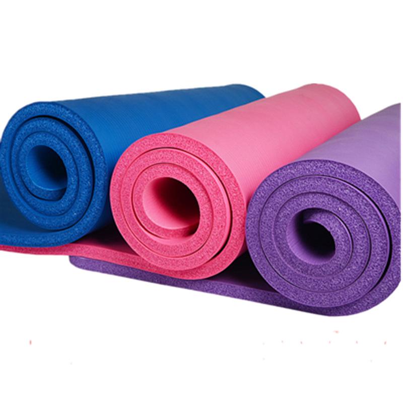 ヨガマット レディース キッズ ジュニア NBR 厚手 10mm 15mm トレーニングマット エクササイズマット ..