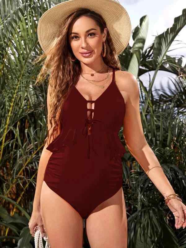 水着 レディース マタニティ ワンピース 無地 スイムウェア 妊婦用 体系カバー おしゃれ かわいい 大人..