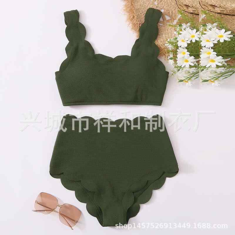 水着 レディース 大きいサイズ 分離型 ビキニ 風 ポリエステル 花柄 パッド付き ワイヤーなし ピンク ..