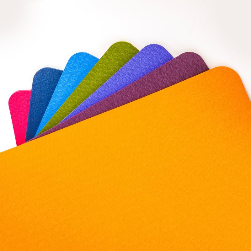 ヨガマット TPE 厚手 エクササイズマット トレーニングマット 183cm×61cm 軽量 クッション性 ストレッ..