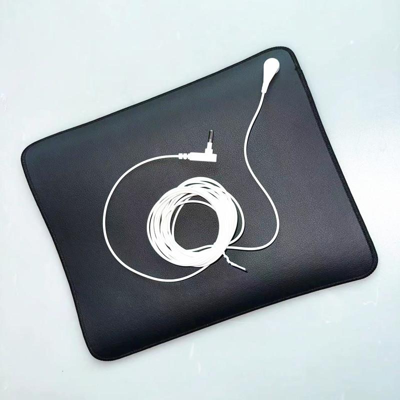 ヨガマット 静電気防止 接地マット デスクマット マウスパッド 導電 PU 黒 ブラック