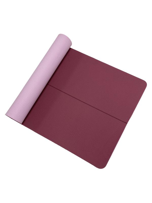 ヨガマット TPE製 初心者 レディース トレーニングマット エクササイズマット 防音 衝撃吸収 体位線 両面可能 183cm×61cm