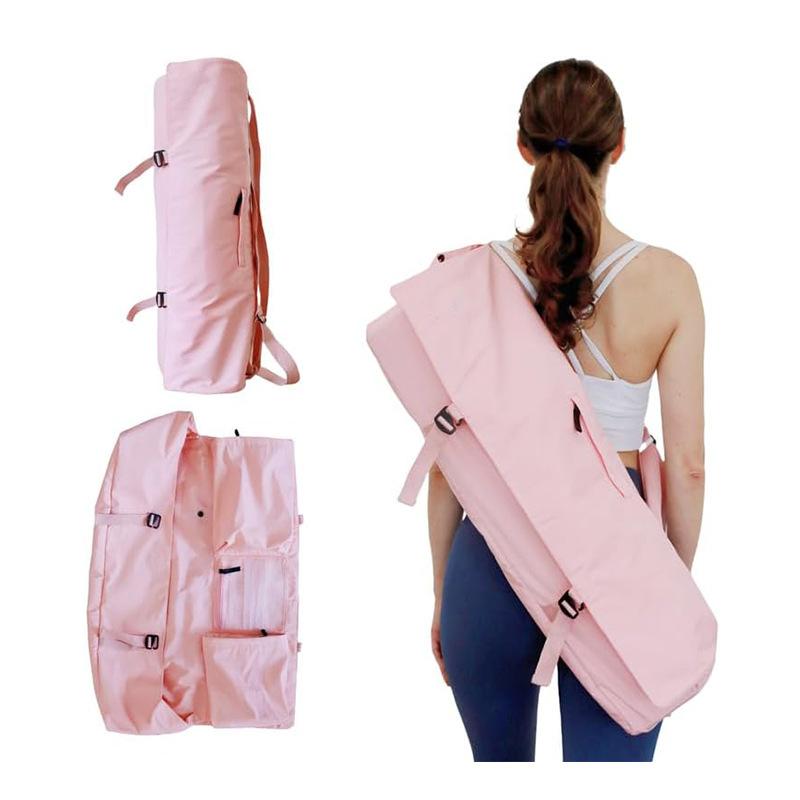 ヨガバッグ ヨガマット スポーツバッグ レディース メンズ ナイロン製 防水 軽量 調整可能 ピンク系 グ..