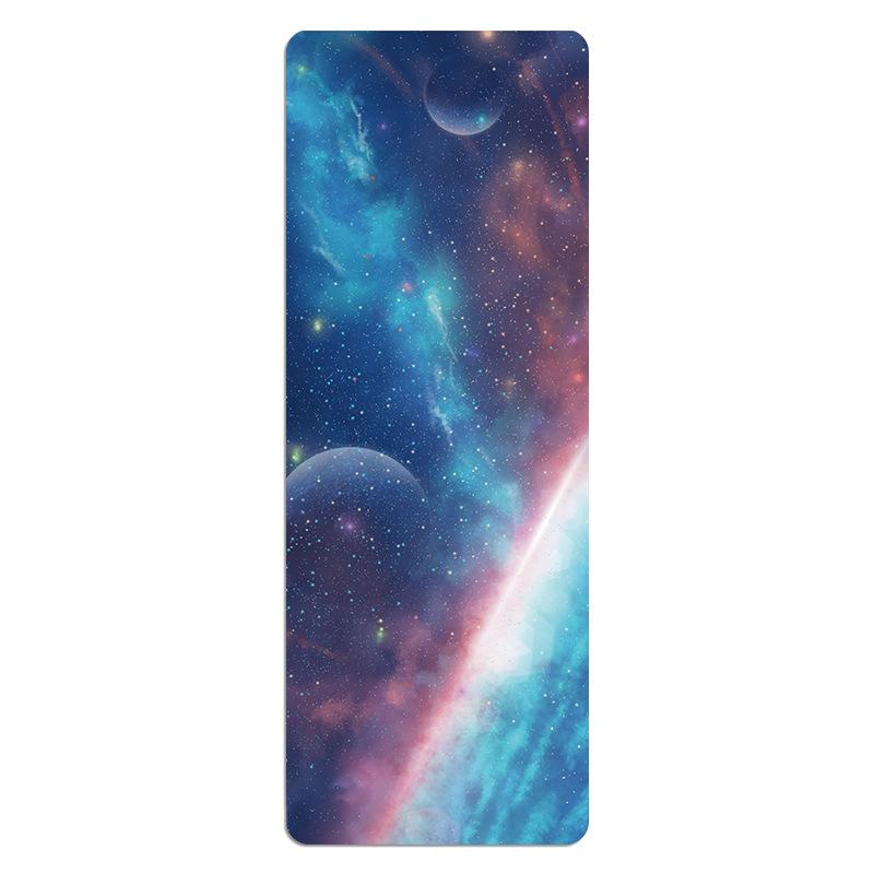 ヨガマット レディース メンズ スエード生地 ラバー 幅広 80cm 折りたたみ 薄型 15mm 滑り止め エクサ..