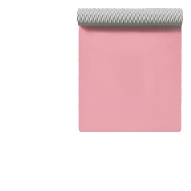 ヨガマット 男性用 室内 滑り止め スポーツ トレーニング エクササイズ 厚手 TPE 高機能 ピンク系(x2)