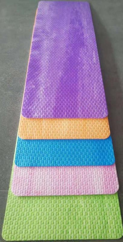 ヨガマット レディース EVA素材 竹模様 滑り止め エクササイズマット トレーニングマット 厚手 クッシ..