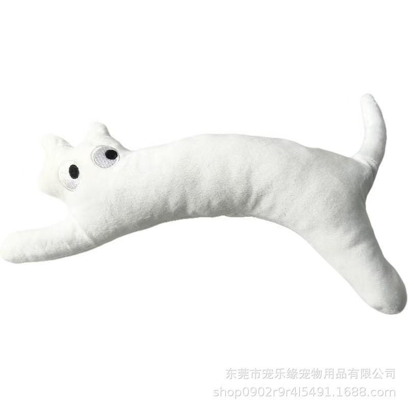 ぬいぐるみ かわいい猫 抱き枕 クッション ロング 添い寝枕 ソファ ベッド 車内 インテリア イエロー ..