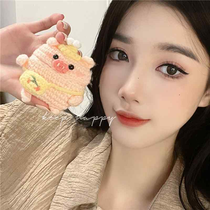 AirPods ケース かわいい レディース イヤホンケース Pro Pro2 3世代 1/2世代 ソフトケース カートゥーン ミニリュック ブタ アニマル